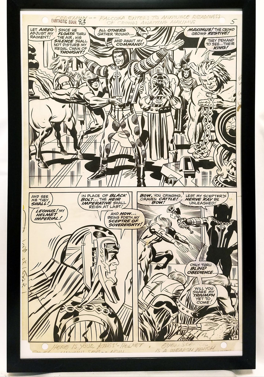 Fantastic Four #83 pg. 4 by Jack Kirby 11x17 FRAMED Original Art Poster Marvel Comics