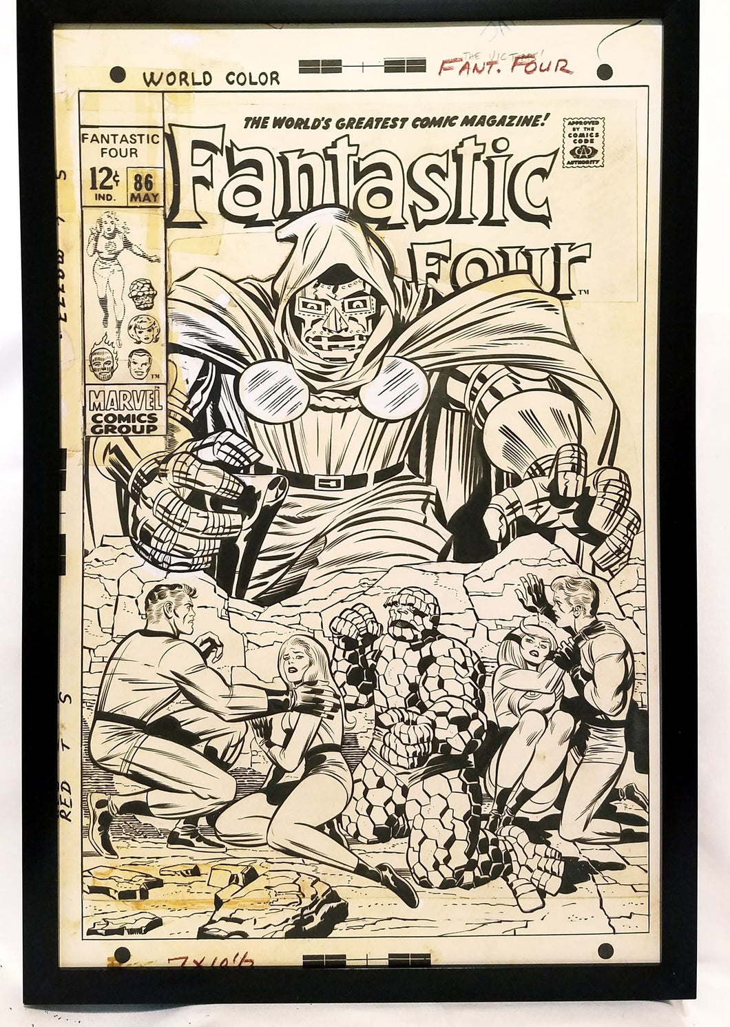 Fantastic Four #86 by Jack Kirby 11x17 FRAMED Original Art Poster Marvel Comics