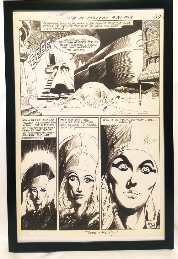 House of Mystery #181 pg. 10 by Bernie Wrightson 11x17 FRAMED Original Art Poster DC Comics