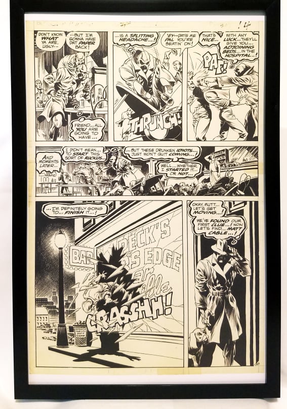 Swamp Thing #7 pg. 10 by Bernie Wrightson 11x17 FRAMED Original Art Poster DC Comics