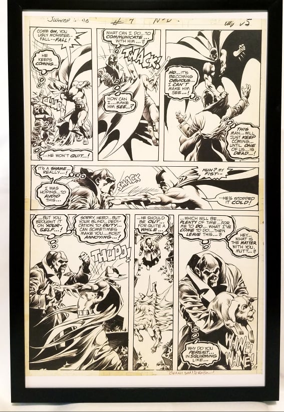 Swamp Thing #7 pg. 17 by Bernie Wrightson 11x17 FRAMED Original Art Poster DC Comics