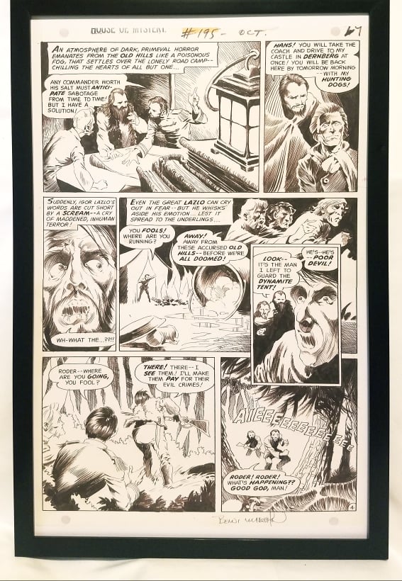 House of Mystery #195 pg. 4 by Bernie Wrightson 11x17 FRAMED Original Art Poster DC Comics