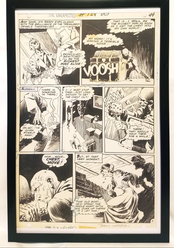 Unexpected #128 pg. 7 by Bernie Wrightson 11x17 FRAMED Original Art Poster DC Comics