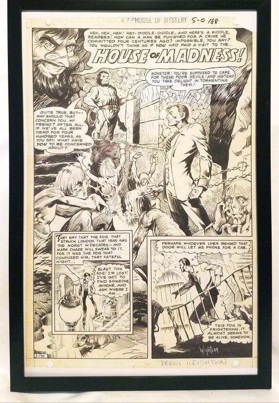 House of Mystery #188 pg. 1 by Bernie Wrightson 11x17 FRAMED Original Art Poster DC Comics