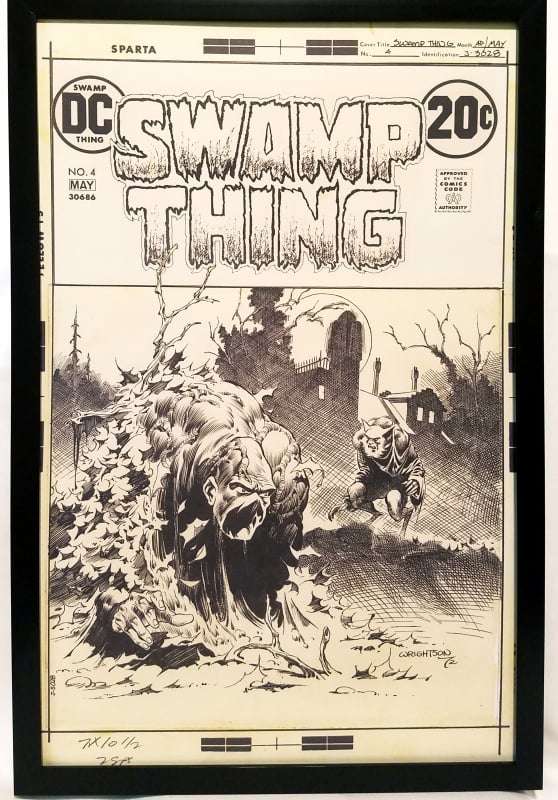 Swamp Thing #4 by Bernie Wrightson 11x17 FRAMED Original Art Poster DC Comics
