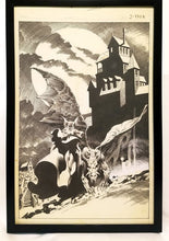 Load image into Gallery viewer, House of Mystery #225 pg. 1 by Bernie Wrightson 11x17 FRAMED Original Art Poster DC Comics
