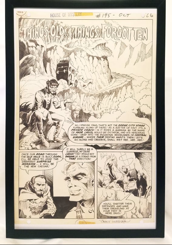 House of Mystery #195 pg. 1 by Bernie Wrightson 11x17 FRAMED Original Art Poster DC Comics