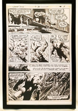 Load image into Gallery viewer, Swamp Thing #9 pg. 3 by Bernie Wrightson 11x17 FRAMED Original Art Poster DC Comics
