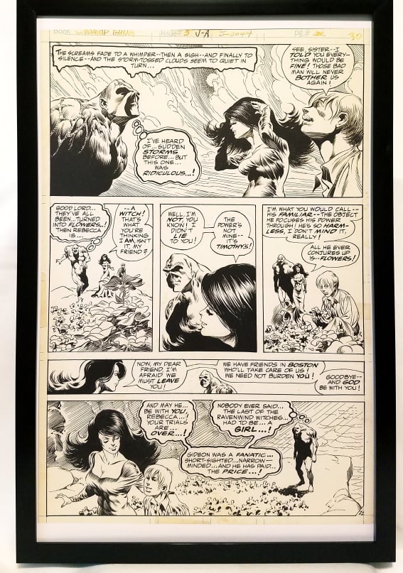 Swamp Thing #5 pg. 22 by Bernie Wrightson 11x17 FRAMED Original Art Poster DC Comics