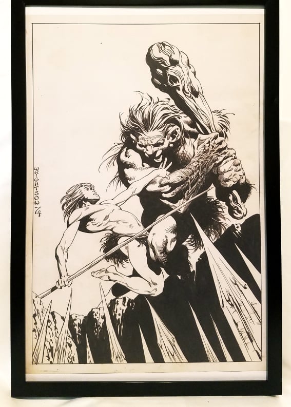 Kong the Untamed #1 by Bernie Wrightson 11x17 FRAMED Original Art Poster DC Comics