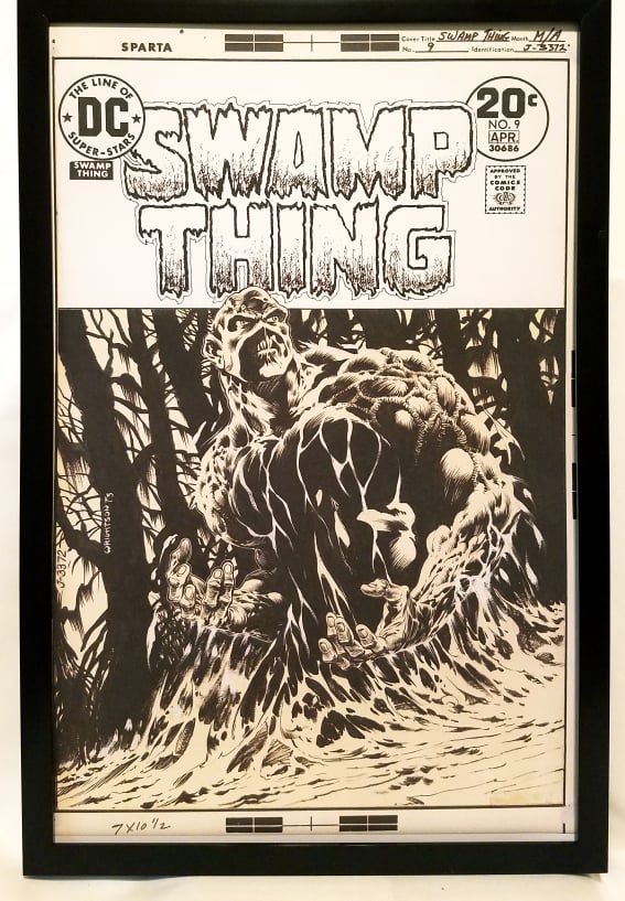 Swamp Thing #9 by Bernie Wrightson 11x17 FRAMED Original Art Poster DC Comics