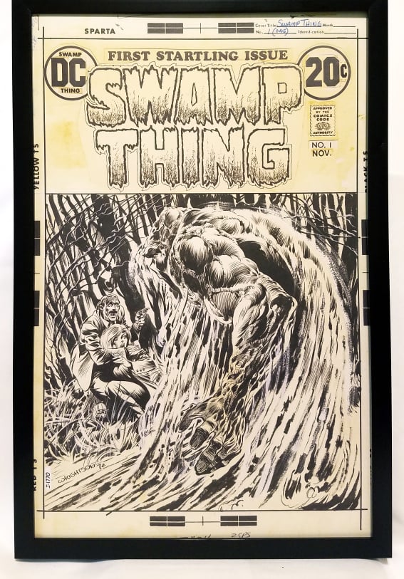 Swamp Thing #1 by Bernie Wrightson 11x17 FRAMED Original Art Poster DC Comics