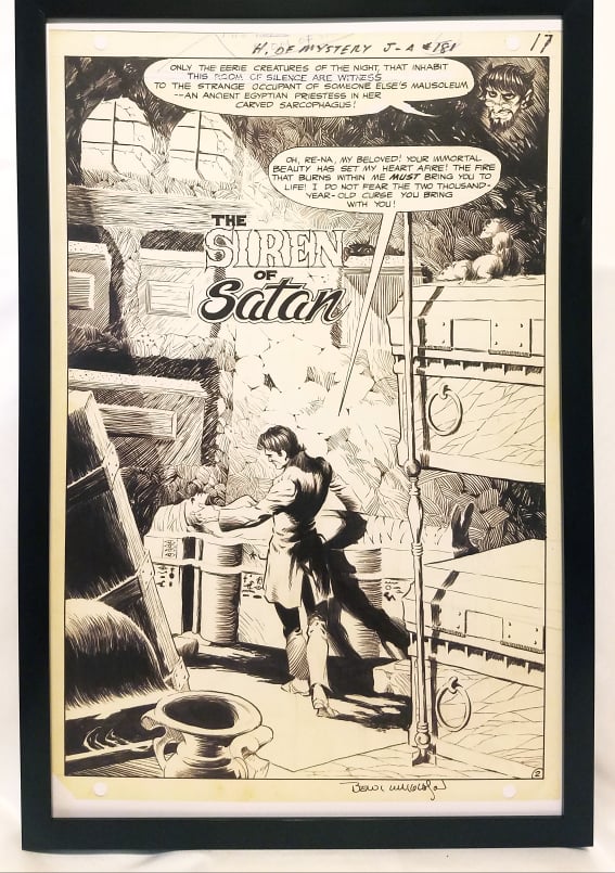 House of Mystery #181 pg. 2 by Bernie Wrightson 11x17 FRAMED Original Art Poster DC Comics