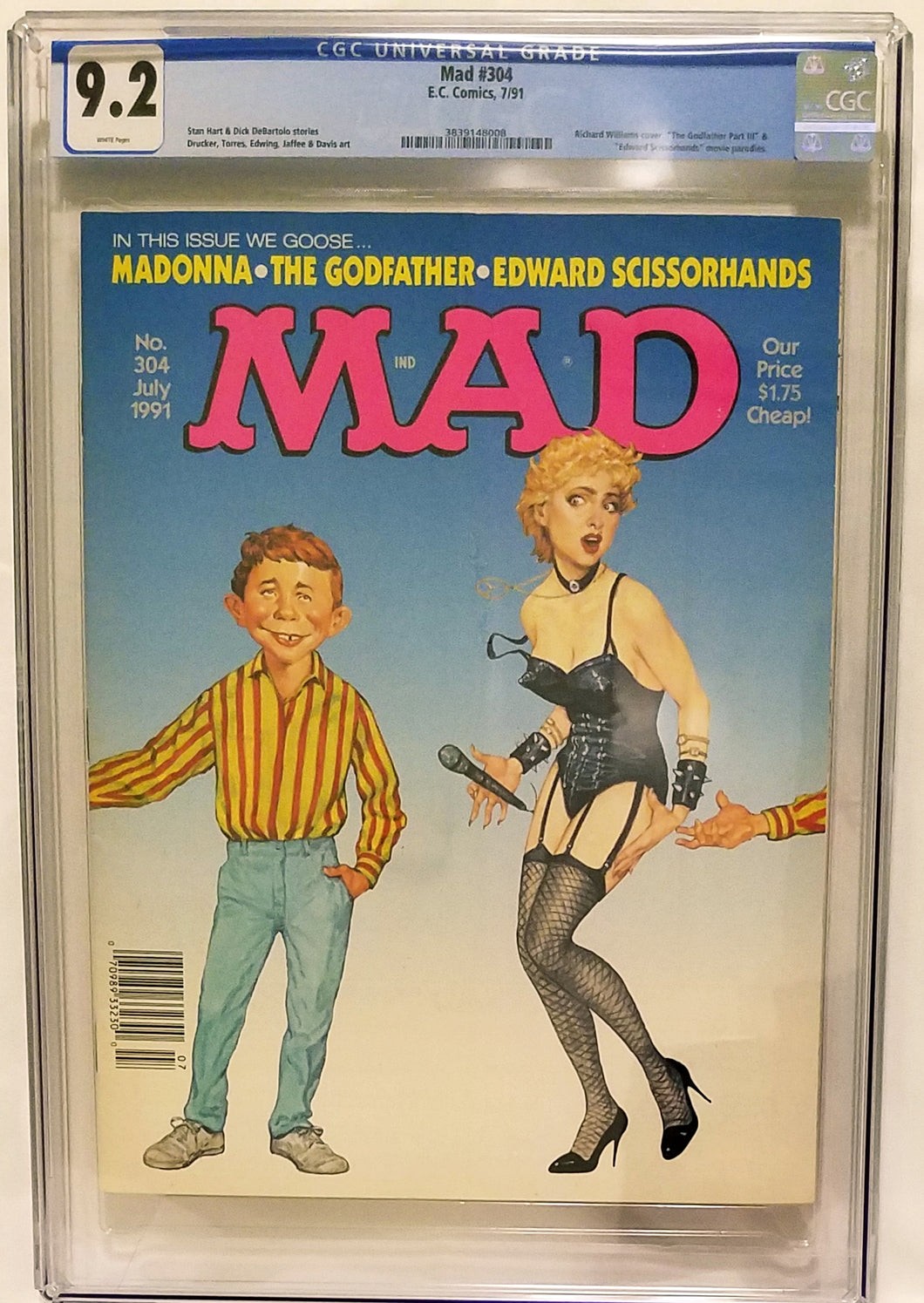 MAD Magazine#304 July 1991 CGC 9.2 - Madonna cover!