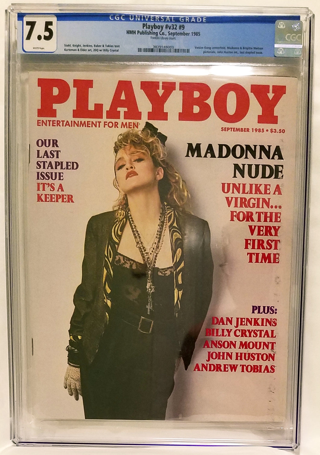 Playboy Magazine September 1985 CGC 7.5 - Madonna cover