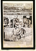 Load image into Gallery viewer, Swamp Thing #9 pg. 1 by Bernie Wrightson 11x17 FRAMED Original Art Poster DC Comics
