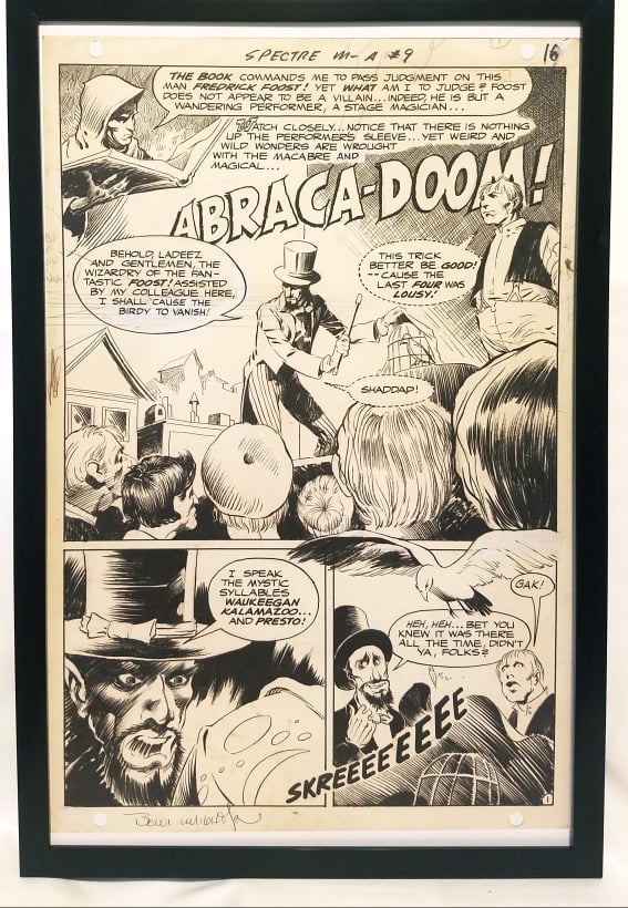 Spectre #9 pg. 1 by Bernie Wrightson 11x17 FRAMED Original Art Poster ...