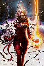 Load image into Gallery viewer, Captain Marvel Carnage-ized by Inhyuk Lee 9.5x14.25 Art Print Marvel Comics Poster
