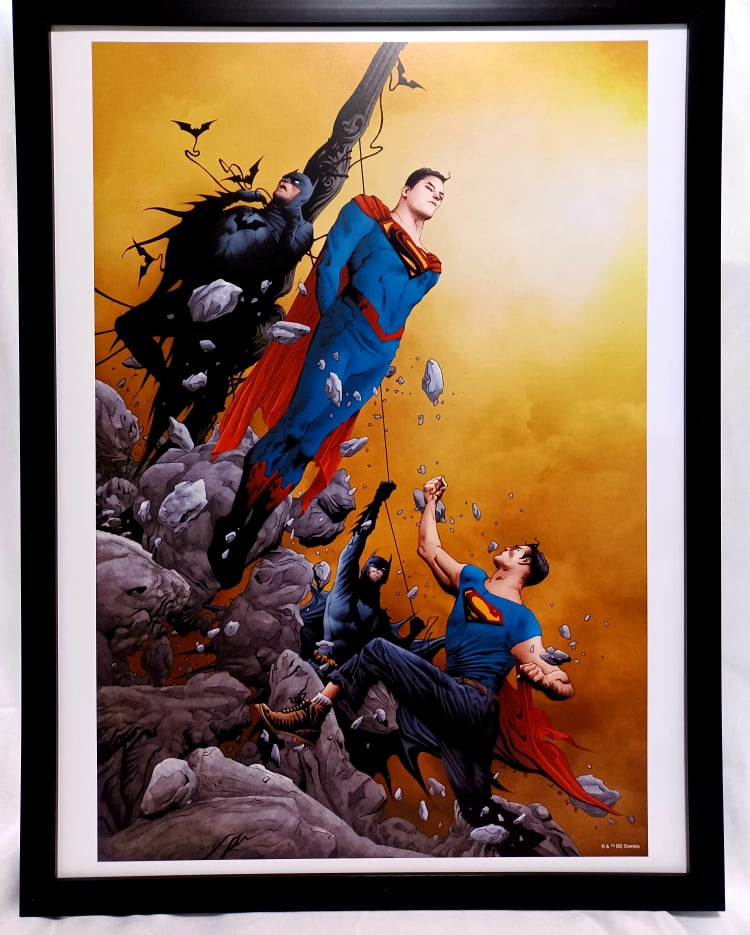 Batman & Superman by Jae Lee FRAMED 12x16 Art Print DC Comics Poster