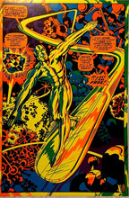 Load image into Gallery viewer, Silver Surfer by Jack Kirby 20x30 Black Light Art Marvel Comics Poster Third Eye Print
