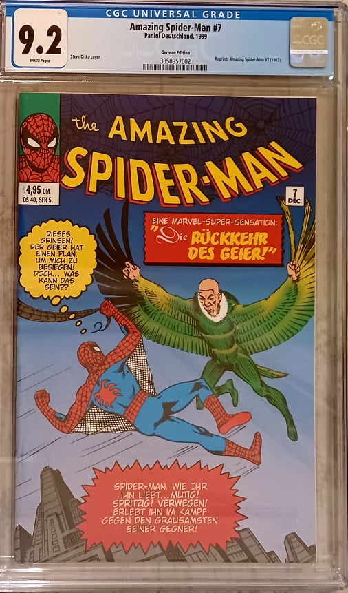 Amazing Spider-Man #7 German Facsimile Edition CGC 9.2 (Marvel Comics)