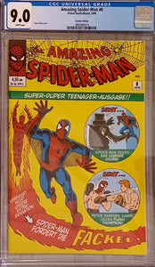 Amazing Spider-Man #8 German Facsimile Edition CGC 9.0 (Marvel Comics)