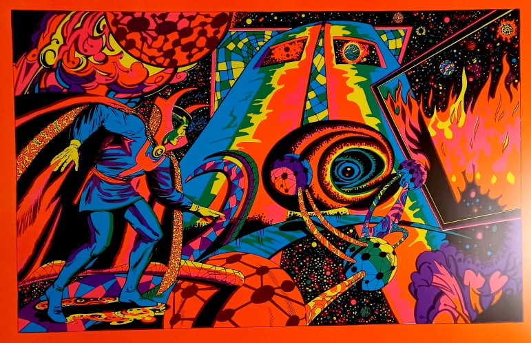 Doctor Strange 20x30 Black Light Art Marvel Comics Poster Third Eye Print