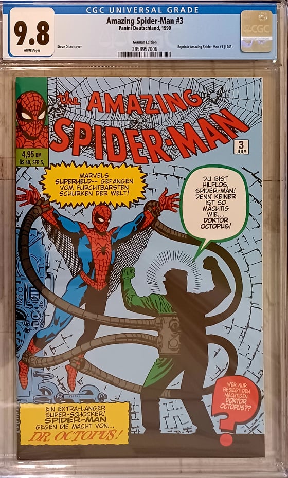 Amazing Spider-Man #3 German Facsimile Edition CGC 9.8 - 1st Dr Octopus (Marvel Comics)
