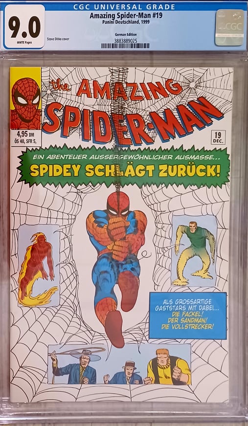 Amazing Spider-Man #19 German Facsimile Edition CGC 9.0 - 1st Mac Gargan (Marvel Comics)