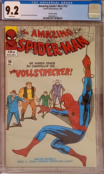 Amazing Spider-Man #10 German Facsimile Edition CGC 9.2 - 1st Enforcers (Marvel Comics)