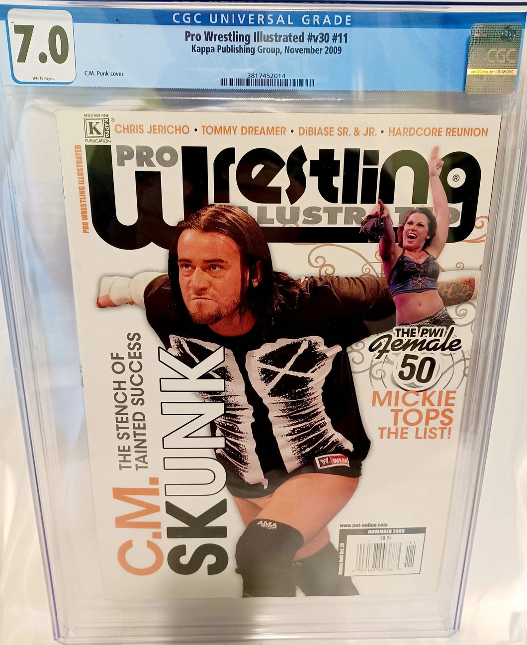 Pro Wrestling Illustrated Magazine Nov 2009 CGC 7.0 - CM Punk & Mickie James AEW