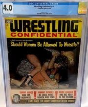 Load image into Gallery viewer, Wrestling Confidential Magazine #6 April 1965 CGC 4.0 - Vintage women&#39;s wrestling controversy

