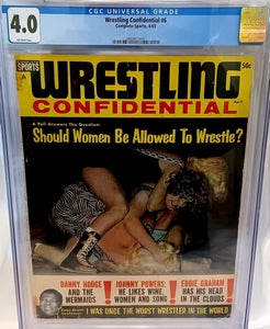 Wrestling Confidential Magazine #6 April 1965 CGC 4.0 - Vintage women's wrestling controversy