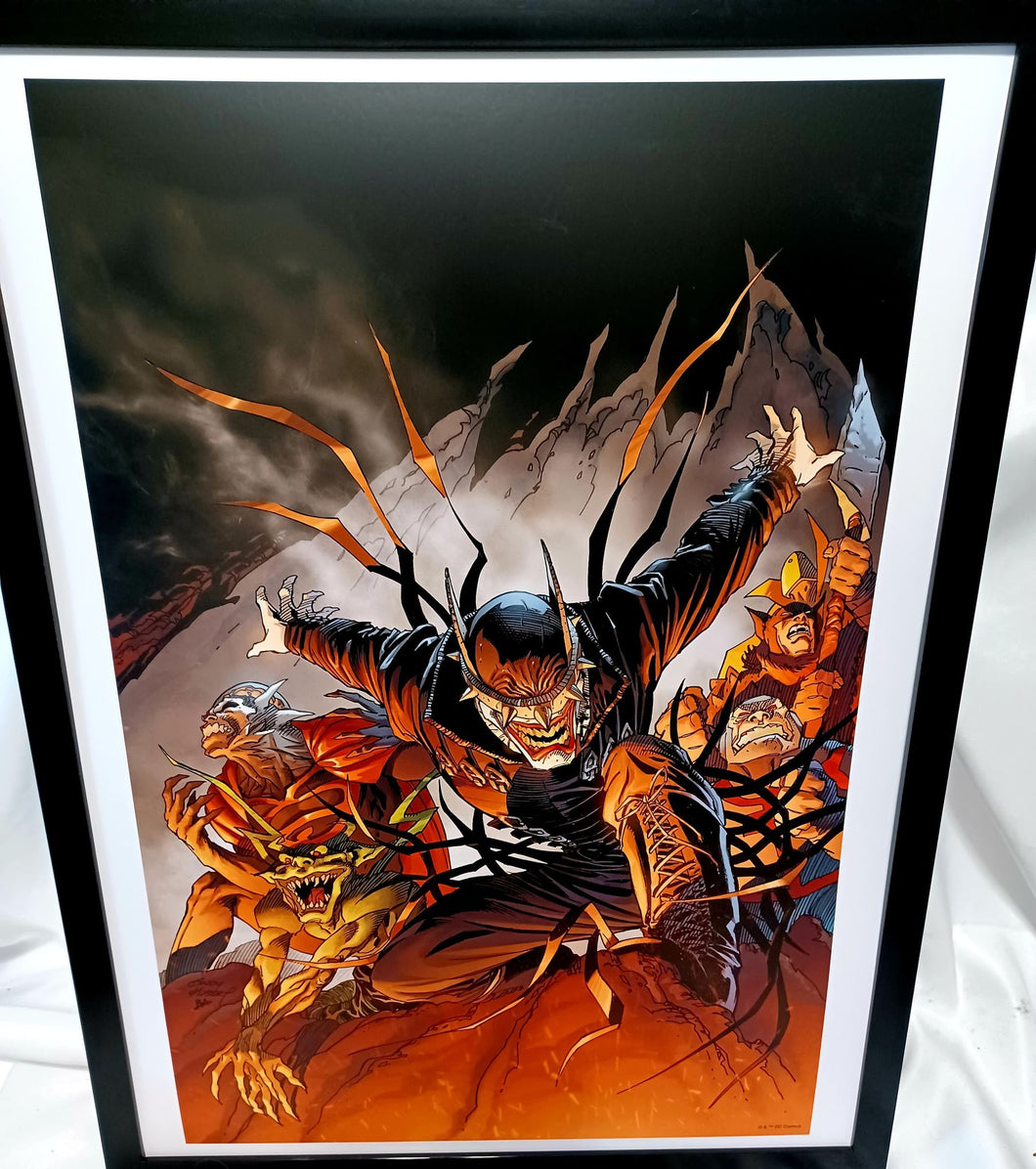 Batman Who Laughs by Andy Kubert FRAMED 12x16 Art Print DC Comics Poster