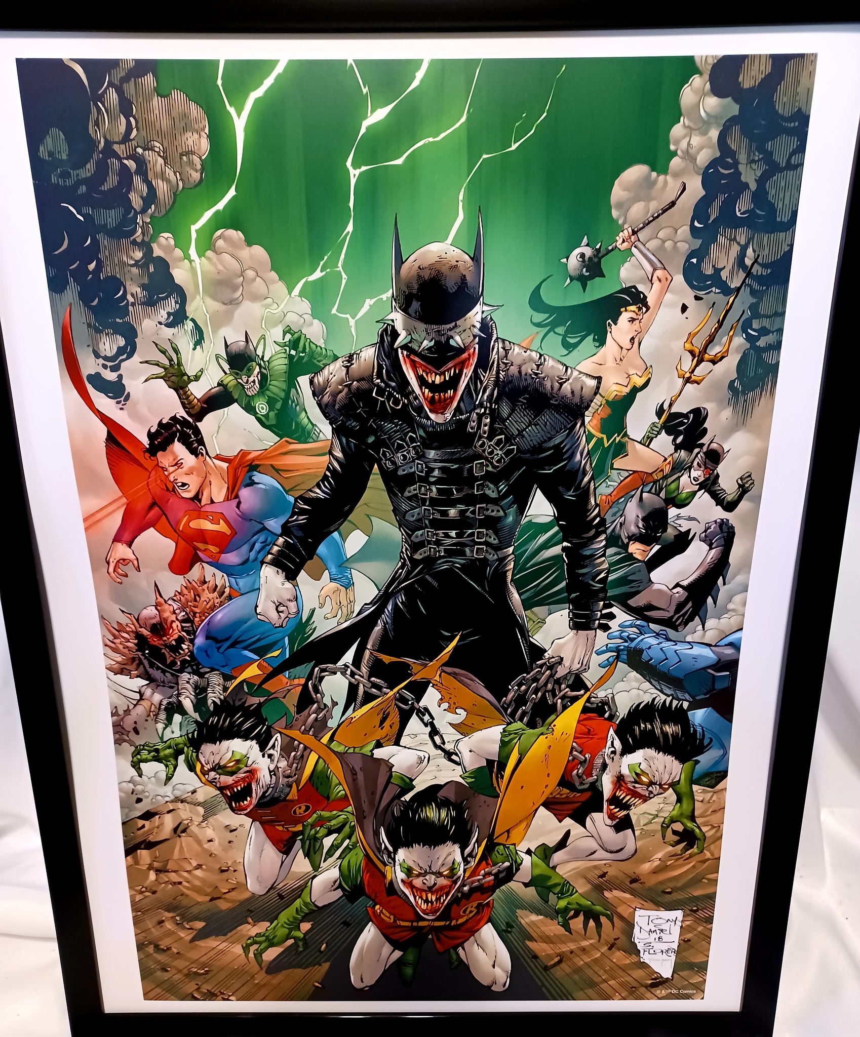 Batman Who Laughs by Tony Daniel FRAMED 12x16 Art Print DC Comics