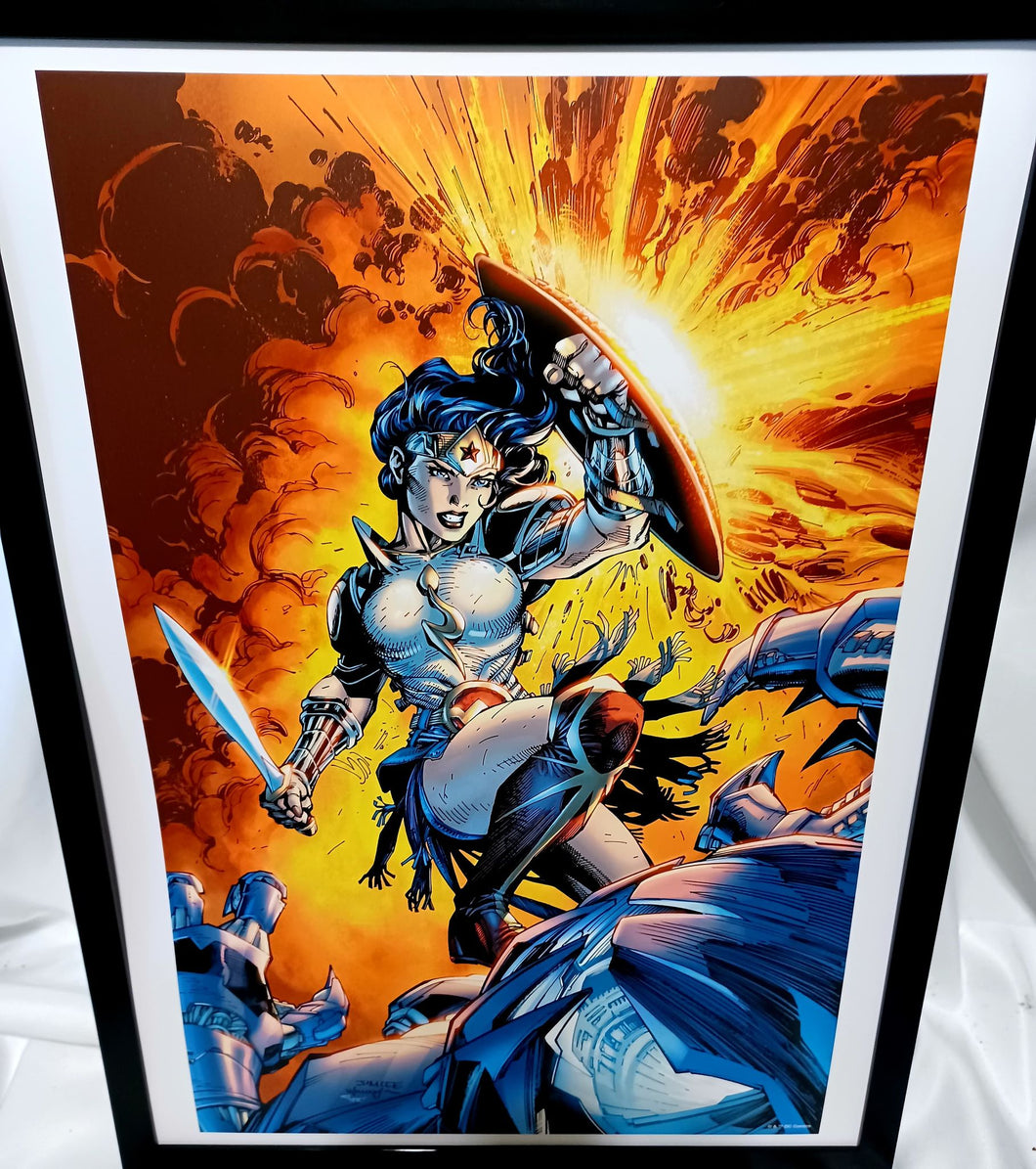 Wonder Woman Dark Nights Metal by Jim Lee FRAMED 12x16 Art Print DC Comics Poster