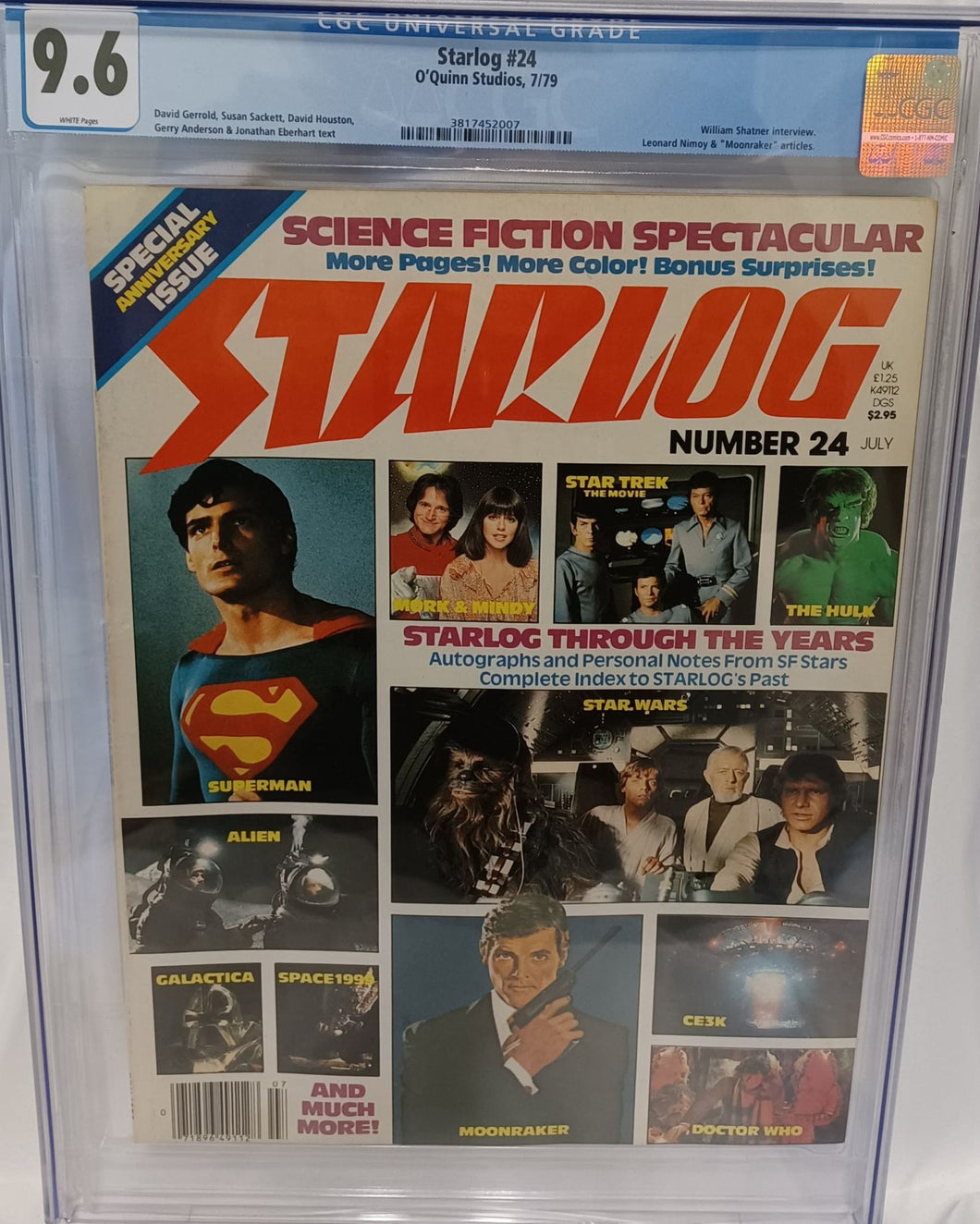 Starlog Magazine #24 July 1979 CGC 9.6 - Star Wars, Superman, Hulk, Star Trek cover
