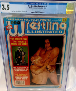 Pro Wrestling Illustrated Magazine Sept 1980 CGC 3.5 - Andre the Giant First PWI cover