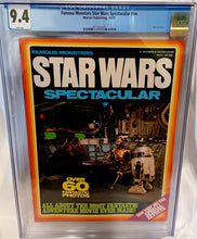Load image into Gallery viewer, Famous Monsters Star Wars Spectacular Magazine 1977 CGC 9.4
