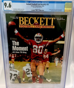 Beckett Football Card Magazine #55 Oct 1994 CGC 9.6 - Jerry Rice, San Francisco 49ers