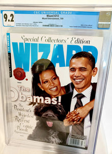 Wizard Magazine #213 CGC 9.2 - Michelle & Barack Obama Variant Cover, Highest on census