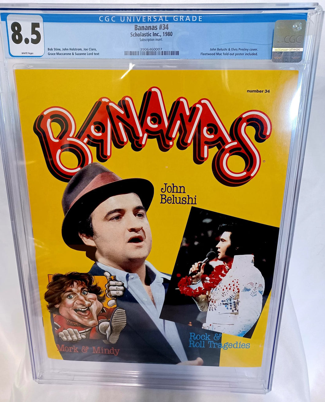 Bananas #34 1980 CGC 8.5 - RARE John Belushi Elvis Robin Williams cover