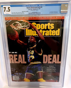 Sports Illustrated Jan 21, 1991 Magazine CGC 7.5 - Shaq Shaquille O'Neal First Cover RC