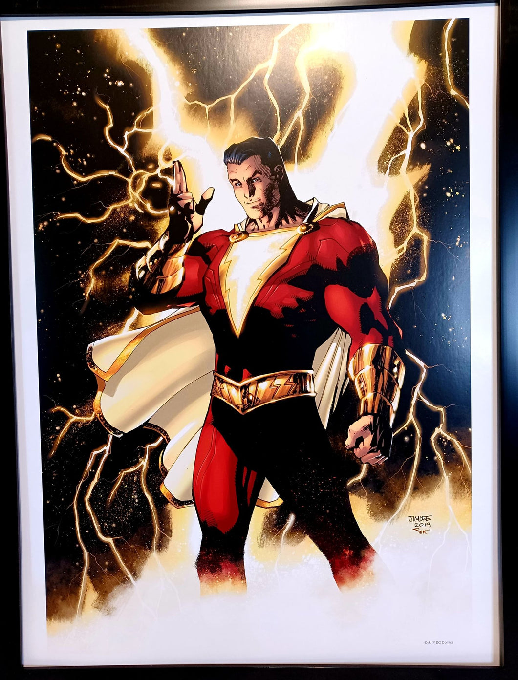 Shazam by Jim Lee FRAMED 12x16 Art Print DC Comics Poster