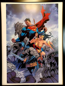Batman Superman Wonder Woman by Jim Lee FRAMED 12x16 Art Print DC Comics Poster