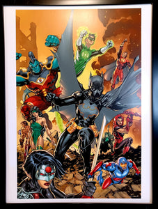 Batgirl Atom Katanna by Jim Lee FRAMED 12x16 Art Print DC Comics Poster