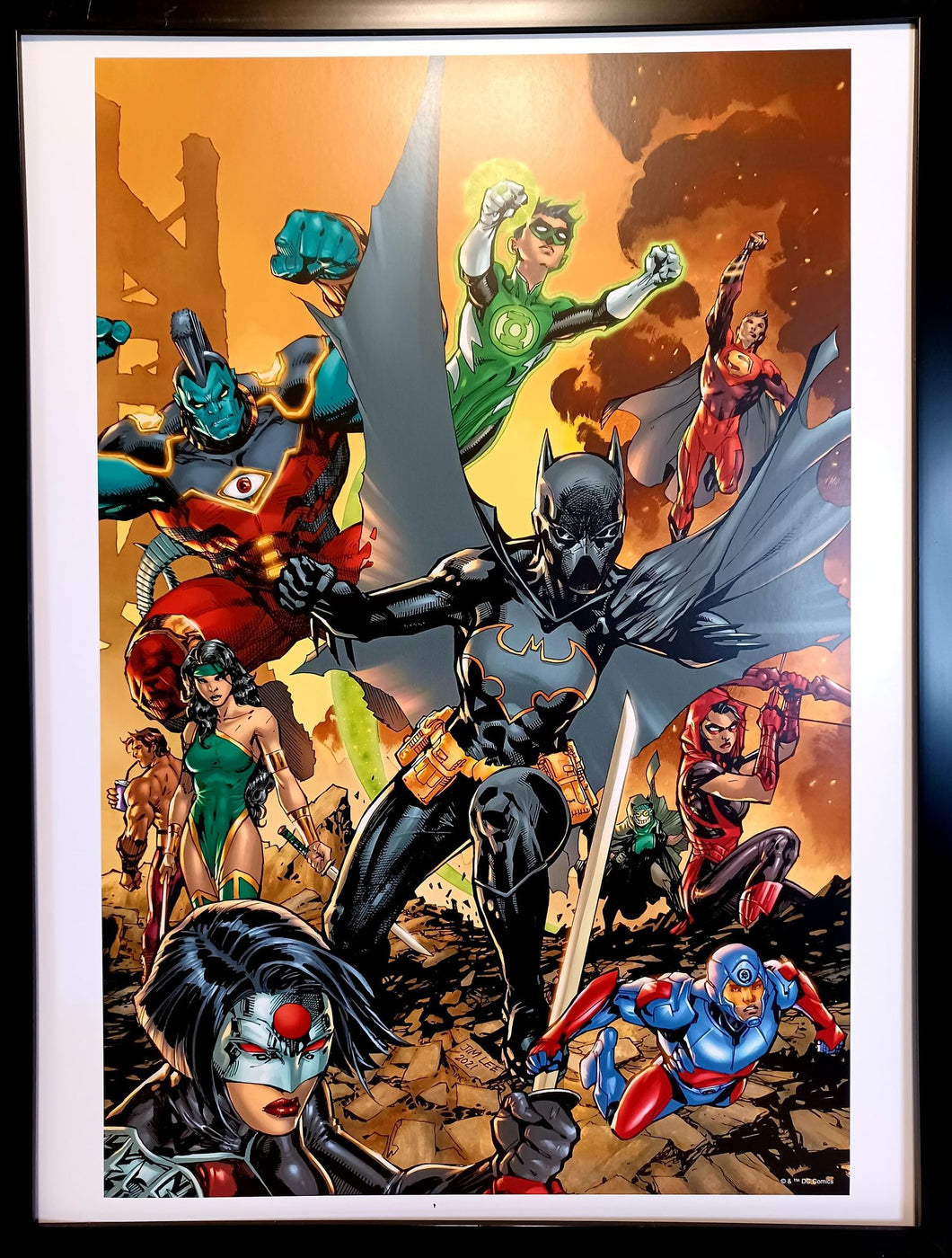 Batgirl Atom Katanna by Jim Lee FRAMED 12x16 Art Print DC Comics Poster