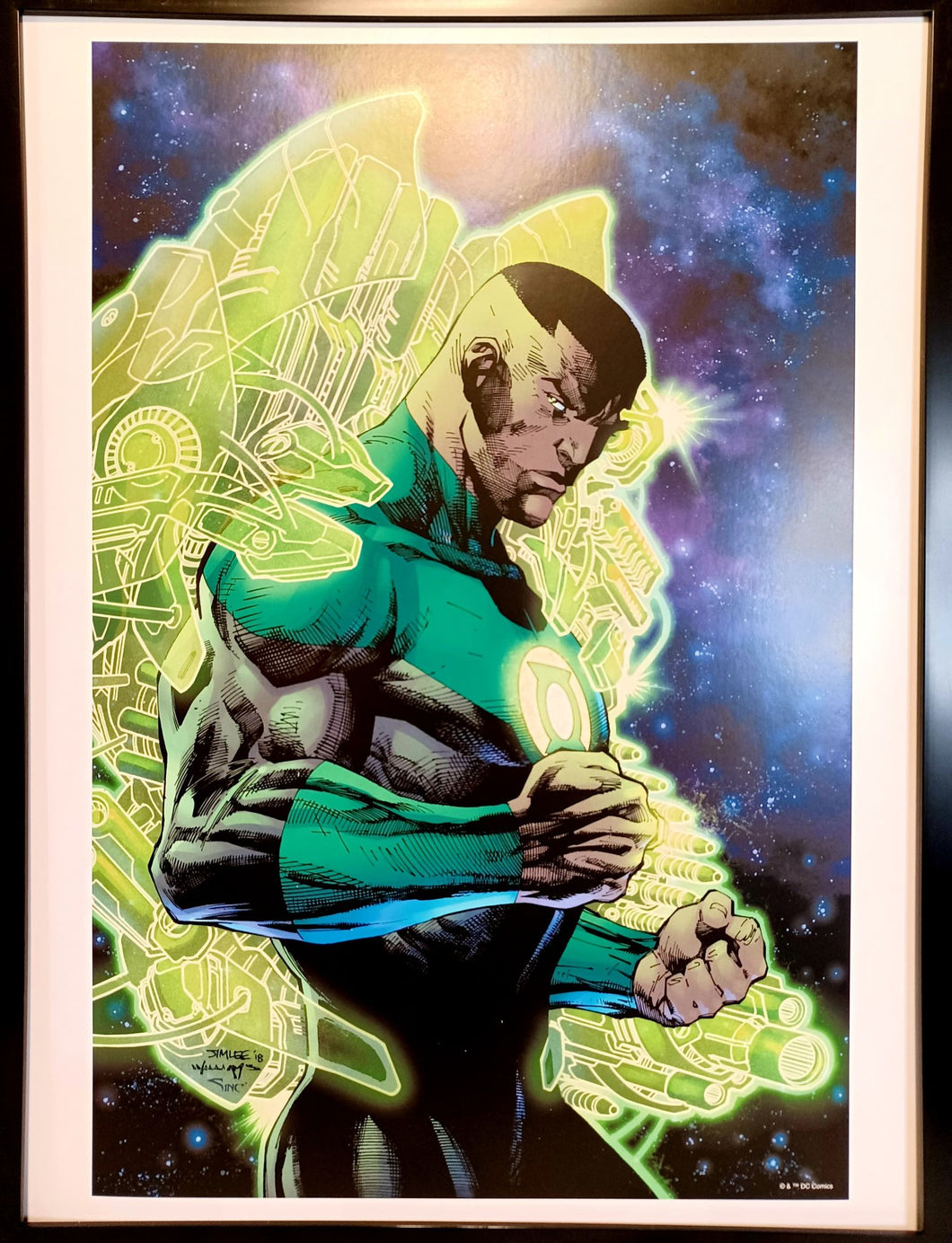 John Stewart Green Lantern by Jim Lee FRAMED 12x16 Art Print DC Comics Poster