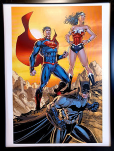 Batman Superman Wonder Woman by Jim Lee FRAMED 12x16 Art Print DC Comics Poster