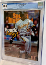 Load image into Gallery viewer, Sports Illustrated May 4, 1992 Magazine CGC 8.0 - Barry Bonds 1st Cover RC
